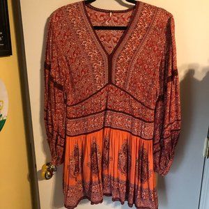 Free People paisley long sleeve tunic
